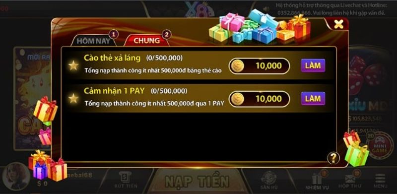 Giftcode X8 club hấp dẫn với nhiều ưu đãi khủng và đa dạng
