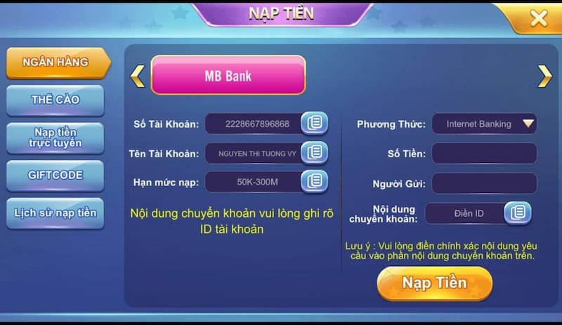 Lưu Ý Khi Nạp Tiền B8bet, Rút Tiền B8bet