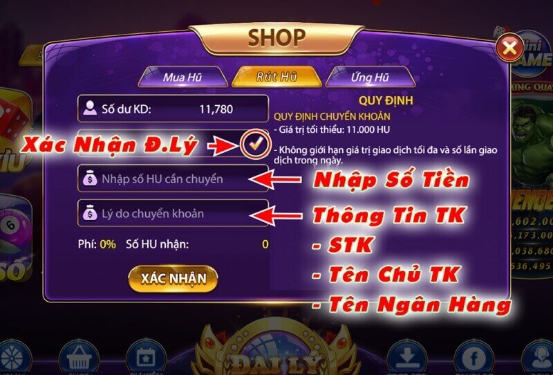Hướng dẫn cách nạp tiền tại cổng game Huto