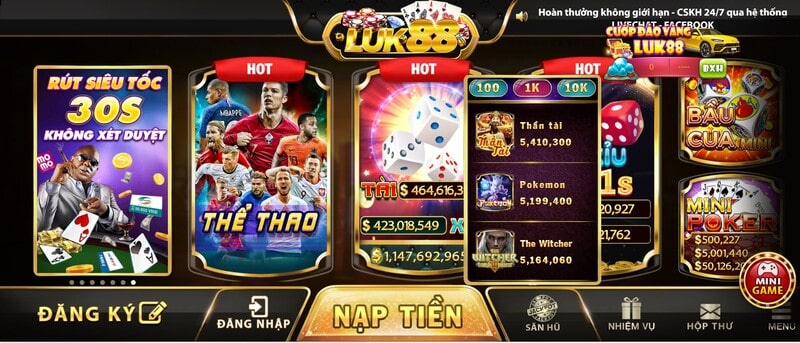 Hướng dẫn tải Luk88