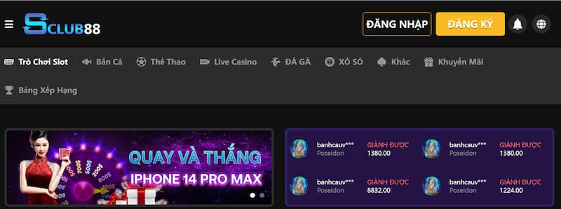 Các trò chơi có tại sclub88