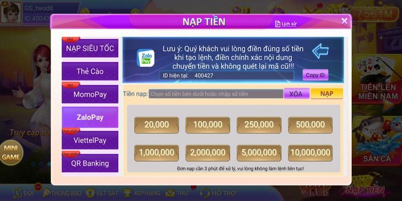 Hướng dẫn cách nạp tiền zaloqq com cực đơn giản